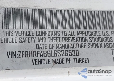 2020 Ram Promaster City Tradesman z USA, uszkodzony, nr VIN ZFBHRFAB6L6S26530